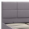 Kingston Megapap velvet bed in grey color 150x200cm.