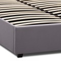 Kingston Megapap velvet bed in grey color 150x200cm.