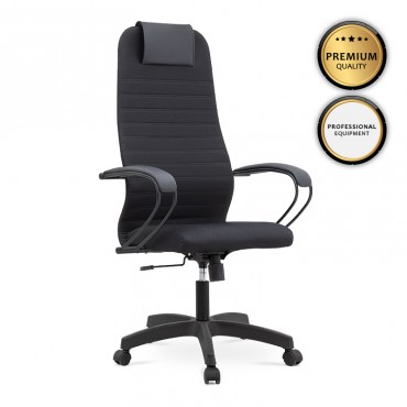 Καρέκλα γραφείου Darkness Megapap με διπλό ύφασμα Mesh σε χρώμα μαύρο 66,5x70x123/133εκ.