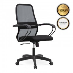 Καρέκλα γραφείου Moonlight Megapap με ύφασμα Mesh σε χρώμα μαύρο 66,5x70x102/112εκ.