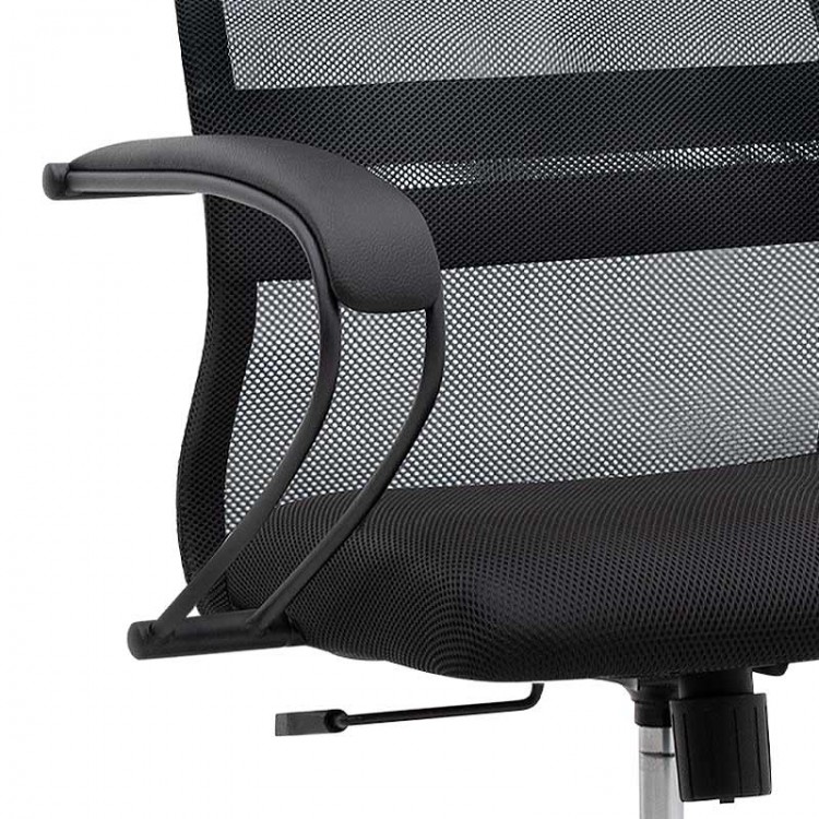 Καρέκλα γραφείου Moonlight Megapap με ύφασμα Mesh χρώμα μαύρο 66,5x70x102/112εκ.