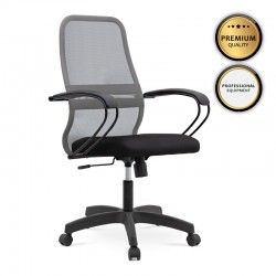 Καρέκλα γραφείου Moonlight Megapap με ύφασμα Mesh σε χρώμα γκρι - μαύρο 66,5x70x102/112εκ.