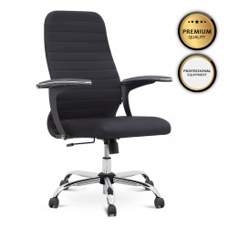 Καρέκλα γραφείου Molto Megapap με διπλό ύφασμα Mesh σε χρώμα μαύρο 66,5x70x102/112εκ.