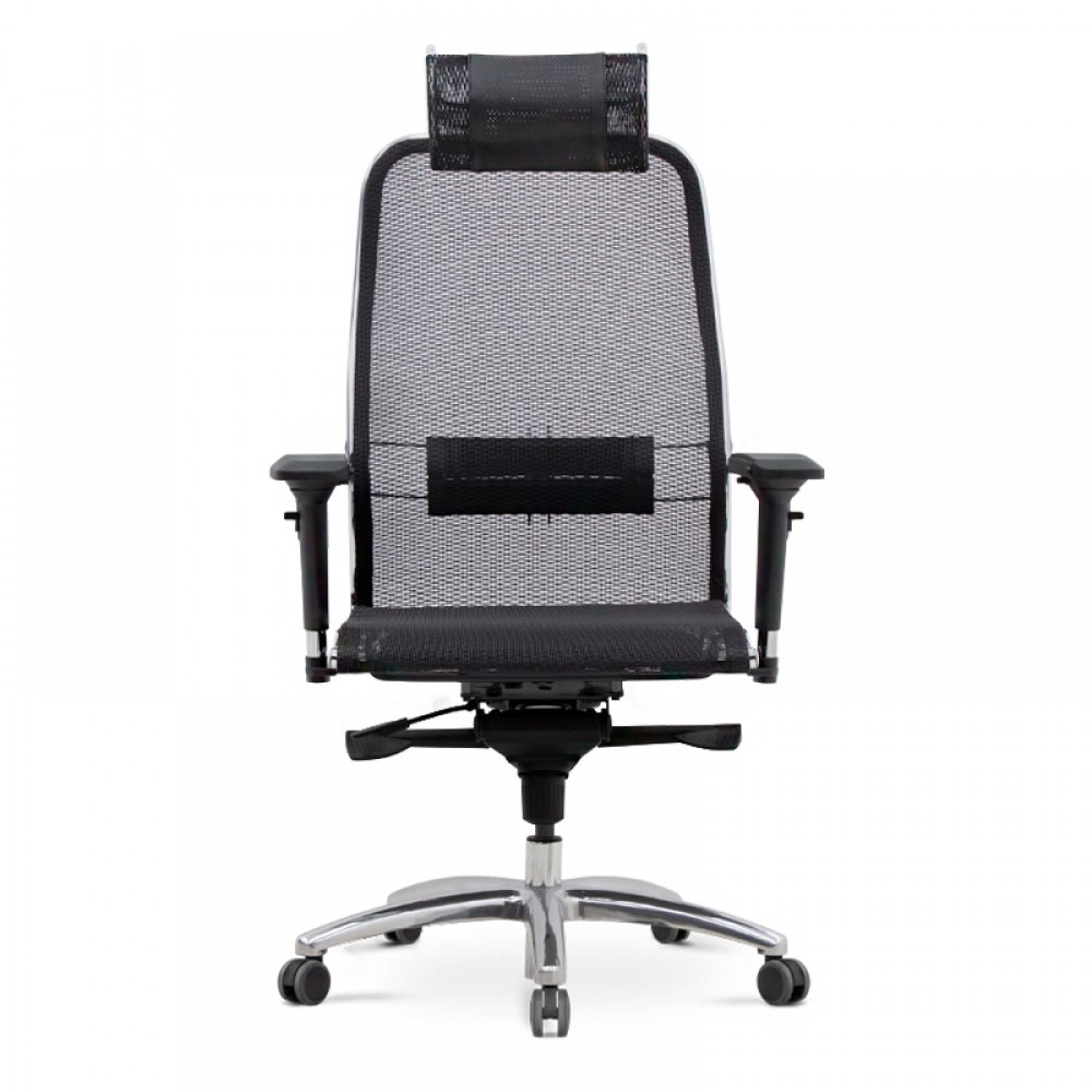 Καρέκλα γραφείου εργονομική Samurai-4 Megapap με ύφασμα Mesh σε μαύρο 70x70x124/134εκ.