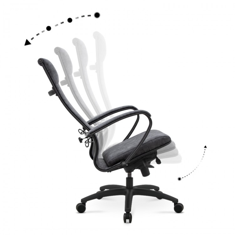 Καρέκλα γραφείου Lux Megapap εργονομική με ύφασμα velour χρώμα marble γκρι 70x70x124/134εκ.