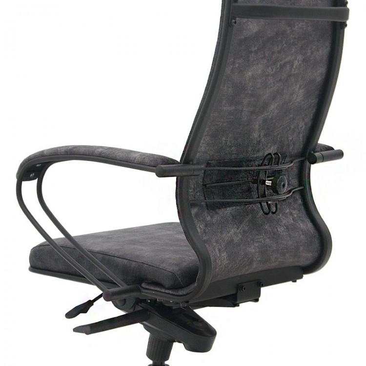 Καρέκλα γραφείου Lux Megapap εργονομική με ύφασμα velour χρώμα marble γκρι 70x70x124/134εκ.