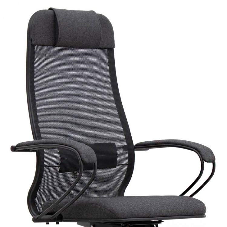 Καρέκλα γραφείου Samurai Comfort N.18 Megapap εργονομική με ύφασμα Mesh χρώμα γκρι 70x70x124/134εκ.