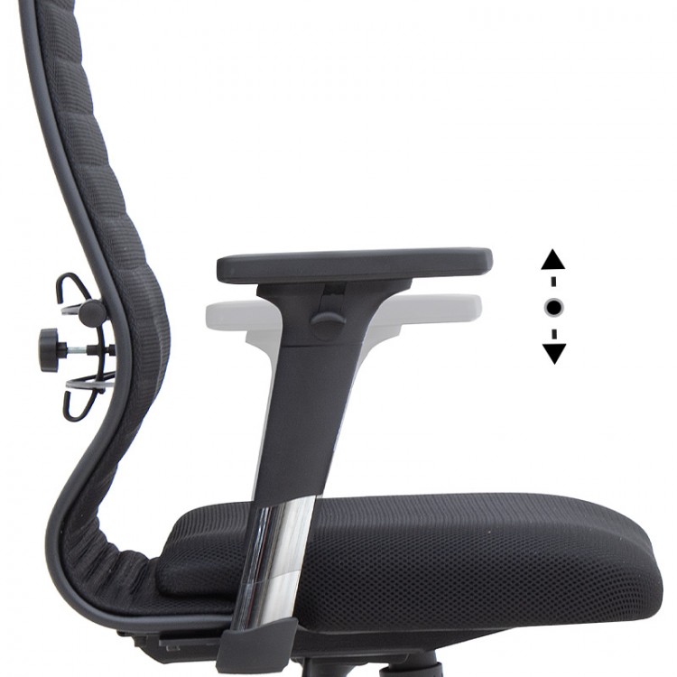 Καρέκλα γραφείου Torrent Megapap με διπλό ύφασμα Mesh χρώμα μαύρο 64x62x122/132εκ.