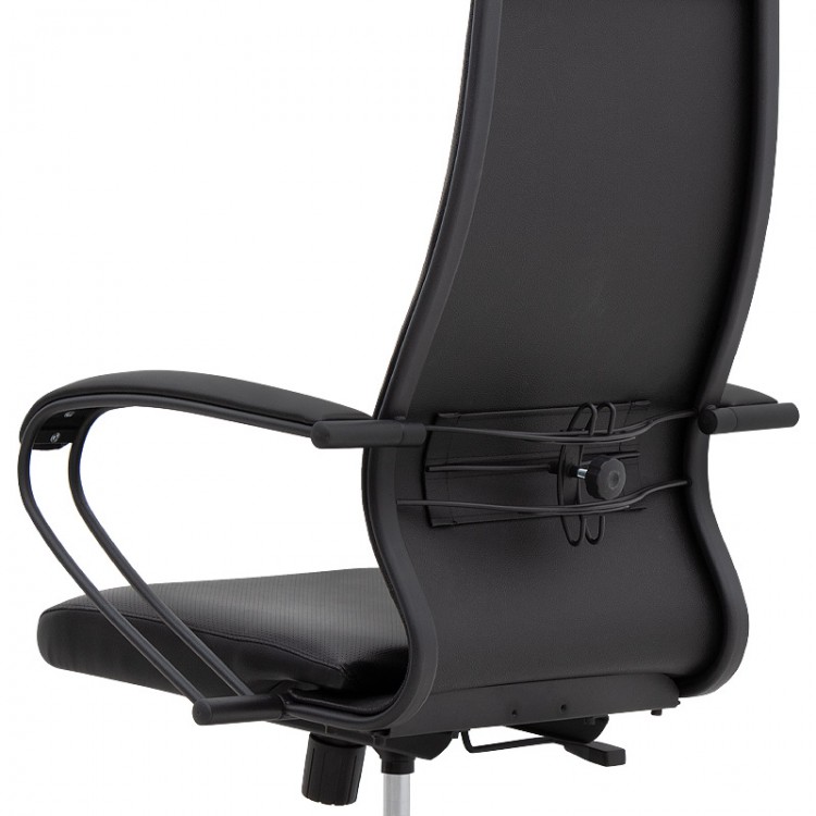 Καρέκλα γραφείου εργονομική Verus Megapap τεχνόδερμα χρώμα μαύρο 66x63x123/133εκ.