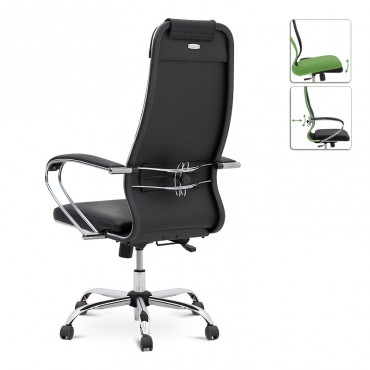 Καρέκλα γραφείου εργονομική Cannon Megapap τεχνόδερμα χρώμα μαύρο 66x63x123/133εκ.