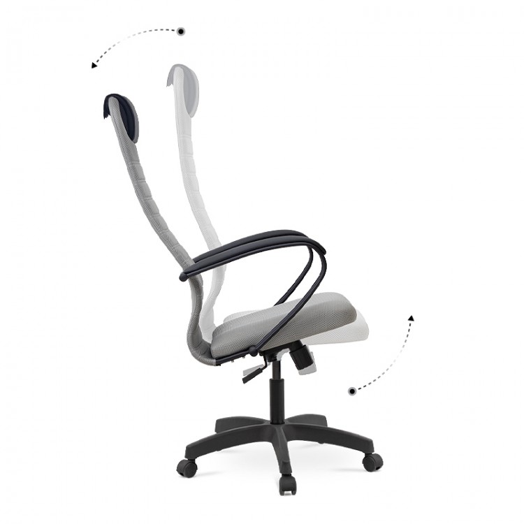 Καρέκλα γραφείου Darkness Megapap με διπλό ύφασμα Mesh χρώμα γκρι 66,5x70x123/133εκ.