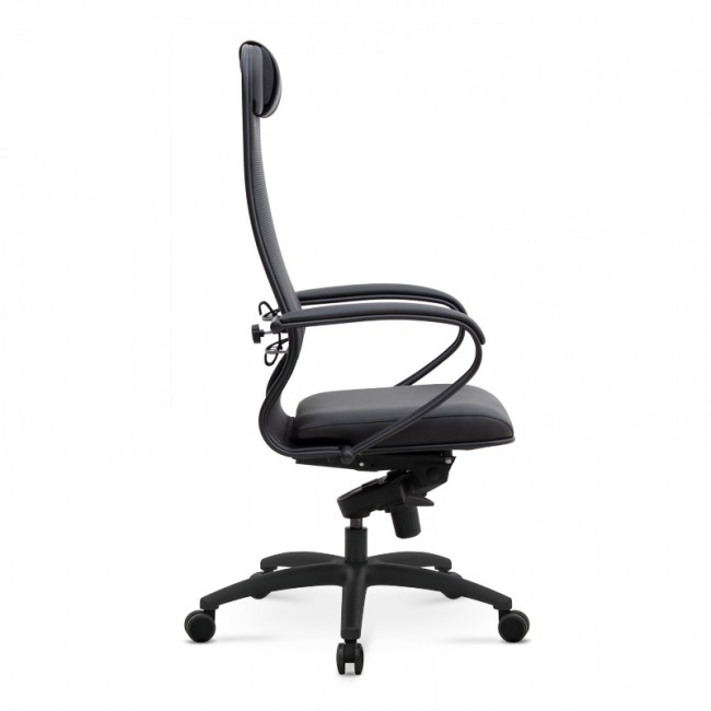 Καρέκλα γραφείου Samurai Comfort N.18 Megapap εργονομική με τεχνόδερμα χρώμα μαύρο 70x70x124/134εκ.