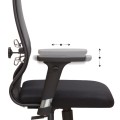 Office chair B1-111D Megapap ergonomic with double fabric Mesh color black 65x70x118/132cm.