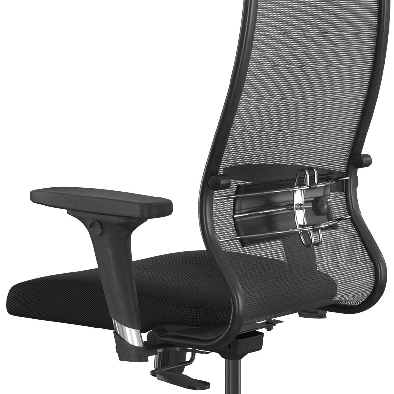 Office chair B1-111D Megapap ergonomic with double fabric Mesh color black 65x70x118/132cm.