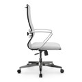 Office chair B2-163K Megapap ergonomic with Mesh fabric and PU leather color white 58x70x103/117cm.