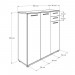 Παπουτσοθήκη - ντουλάπι Trendline Megapap τρίφυλλη με δύο συρτάρια σε λευκό 108x35x108εκ.