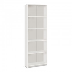 Βιβλιοθήκη μελαμίνης Max Megapap σε χρώμα λευκό 58x23x170εκ.