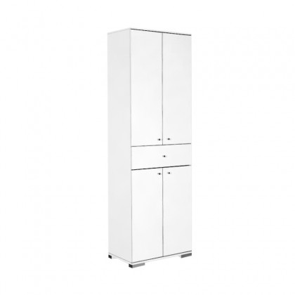 Ντουλάπα ρούχων Diamond Megapap δίφυλλη σε χρώμα λευκό 60x38x187εκ.