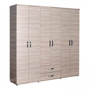 Ντουλάπα  ρούχων Dynamic Megapap εξάφυλλη σε χρώμα zara 206x52x213εκ.