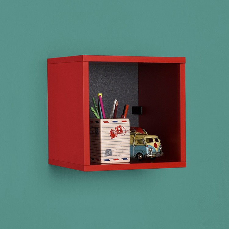 Βιβλιοθήκη στοιβαζόμενη Flat Megapap σε χρώμα κόκκινο 33x19x33εκ.