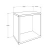 Βιβλιοθήκη στοιβαζόμενη Flat Megapap σε χρώμα latte 33x19x33εκ.