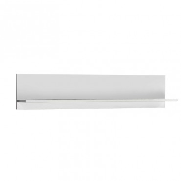 Διακοσμητική ραφιέρα τοίχου Flat Megapap σε χρώμα λευκό 120x20x25εκ.