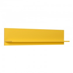 Ραφιέρα τοίχου μελαμίνης Flat Megapap σε χρώμα κίτρινο 120x20x25εκ.