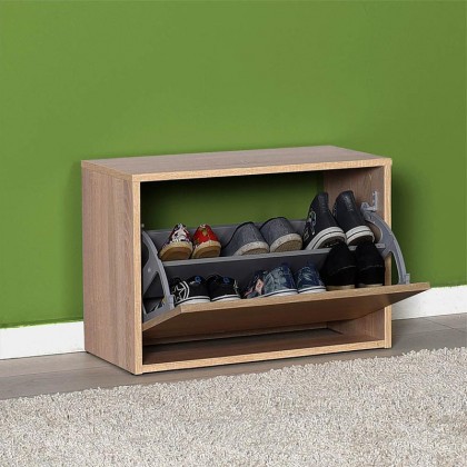 Παπουτσοθήκη 6 ζεύγων Step Megapap σε χρώμα sonoma 60x30x42εκ.
