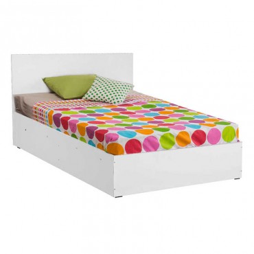 Κρεβάτι Modern Megapap μονό με αποθηκευτικό χώρο σε χρώμα λευκό 120x200εκ.