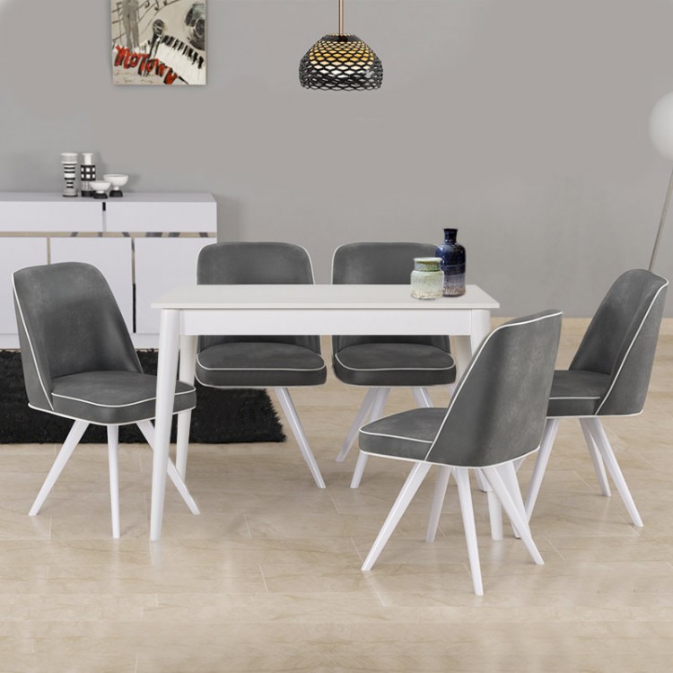 Τραπέζι Χ Megapap σε χρώμα λευκό 110x70x77εκ.