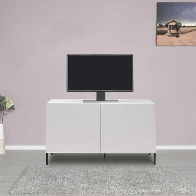 Έπιπλο τηλεόρασης Ruby Megapap από μελαμίνη χρώμα λευκό 120x70x43εκ.