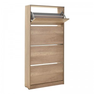 Παπουτσοθήκη Flat Duo Megapap 24 ζευγών σε χρώμα tori 73x26x157εκ.