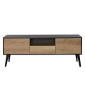 Style Megapap melamine tv furniture in black-tori color 160x41x58cm.