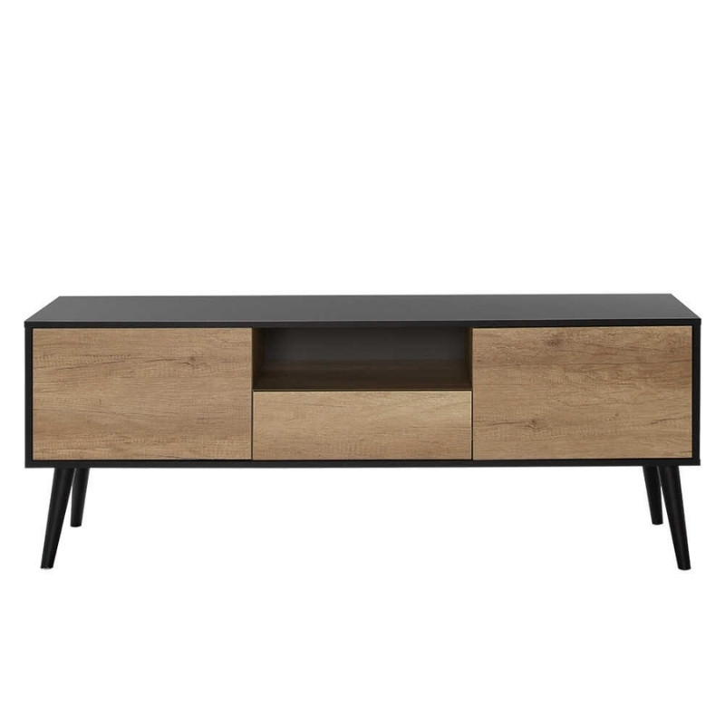 Style Megapap melamine tv furniture in black-tori color 160x41x58cm.