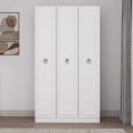 Hampton Megapap 3 doors melamine wardrobe in white color 103x52x185cm.