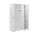 Hampton Megapap 3 doors melamine wardrobe in white color 103x52x185cm.