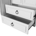 Hampton Megapap 4 doors melamine wardrobe in white color 140x52x185cm.