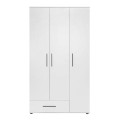 Bianco Megapap 3 doors melamine wardrobe in white color 103x52x187cm.