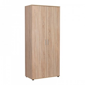 Ντουλάπα ρούχων Trendline Megapap δίφυλλη χρώμα sonoma 80x47x187εκ.