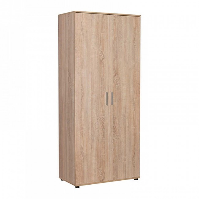 Ντουλάπα ρούχων Trendline Megapap δίφυλλη χρώμα sonoma 80x47x187εκ.