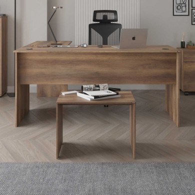 Rio Megapap melamine coffee - office table in walnut color 60x40x43cm.