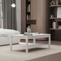 Rustic Megapap melamine coffee table in white color 103x60x40cm.