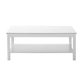 Rustic Megapap melamine coffee table in white color 103x60x40cm.