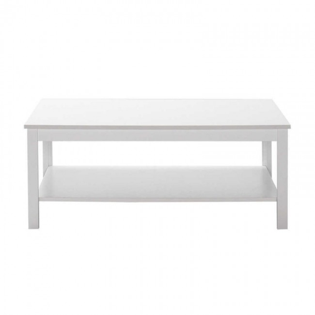 Τραπεζάκι σαλονιού Rustic Megapap χρώμα λευκό 103x60x40εκ.