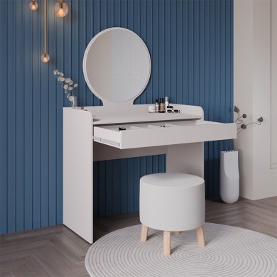 Curve Megapap melamine dressing table in mink color 90x47x142cm.