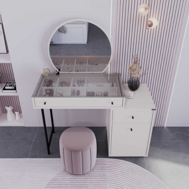 Dior Megapap melamine dressing table in mink color 108x45x130cm.