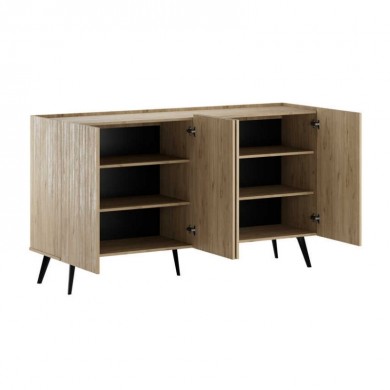 Luna Megapap melamine console in oak color 180x43x100cm.