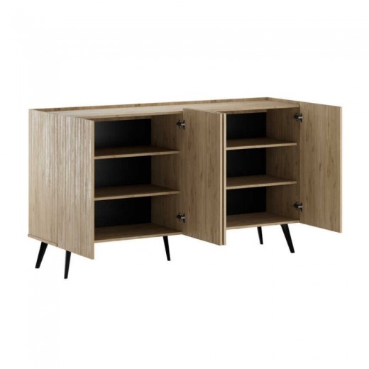 Μπουφές Luna Megapap χρώμα florida oak 180x43x100εκ.