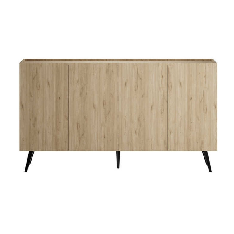 Luna Megapap melamine console in oak color 180x43x100cm.