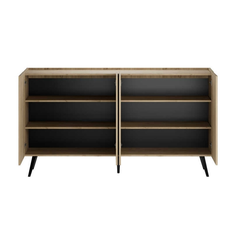 Luna Megapap melamine console in oak color 180x43x100cm.